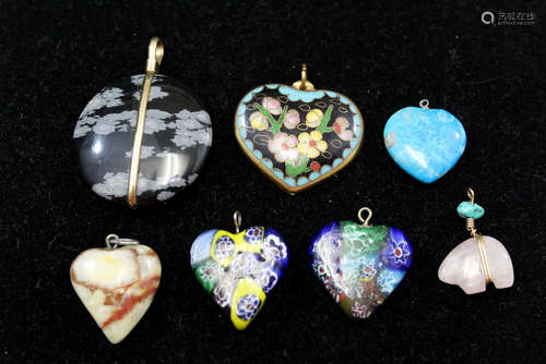 Seven pendants.