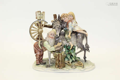 Rare Capodimonte Figure Group 