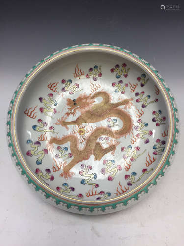 Chinese famille rose porcelain brush washer, Daoguang