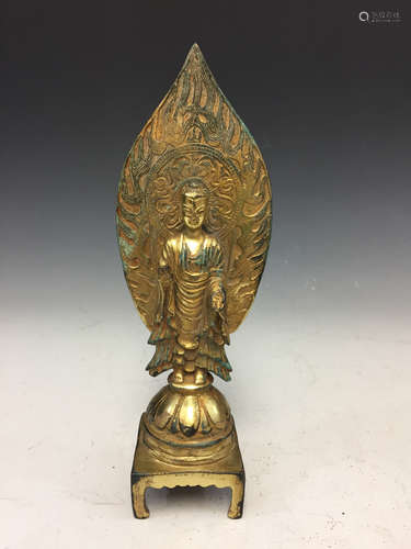 Chinese gilt bronze figure of a Buddha.