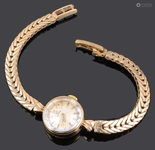 A ladies 9ct gold Omega wristwatch