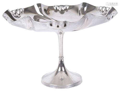 An early 20th century electroplated cake stand / tazza