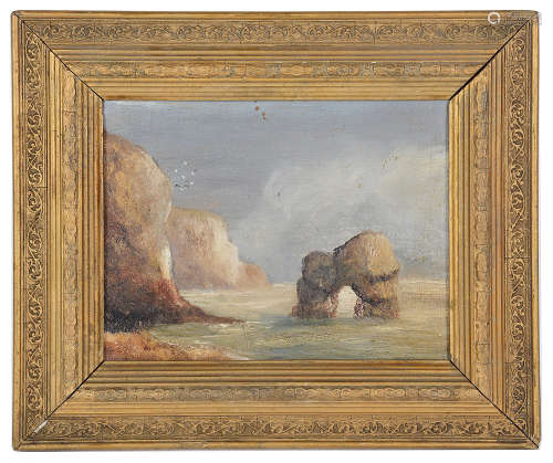 J. J. M. Walton (19th c. Brit.) View of a coastal rock arch