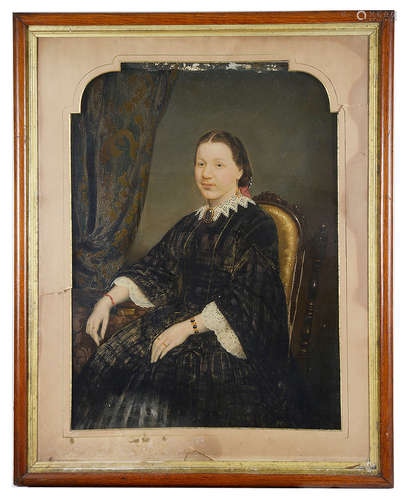 19th century Brit. School 'Portrait of a seated woman'