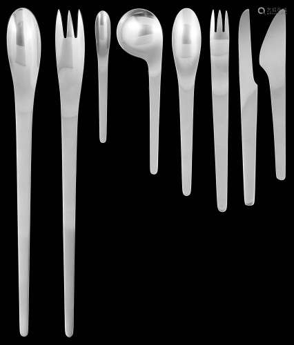 Danish Anton Michelsen model 660 stainless steel canteen of cutlery designed by Arne Jacobsen c1960