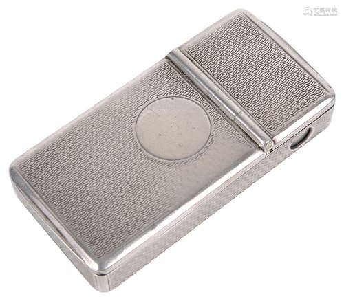 A Victorian silver combined silver vesta case