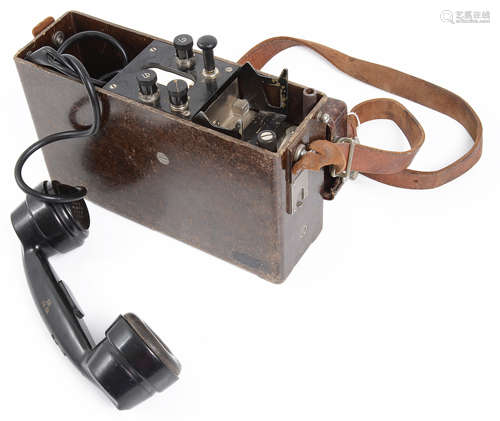 A Second World War Era Swedish Ericsson military field telephone