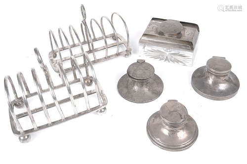 A small collection Edwardian and later silver