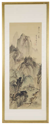 Chinese School (20th century) Four Chinese paintings on silk