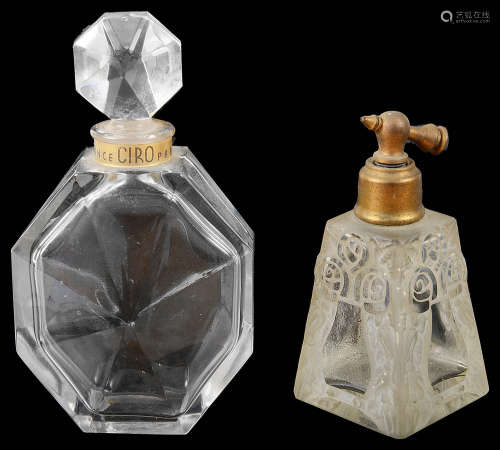 A Fr. Art Deco Ciro Surrender Baccarat perfume bottle and stopper