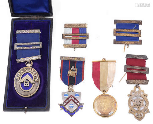 A small collection of Masonic medals