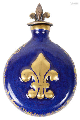 An early 20th century Fr. porcelain scent bottle