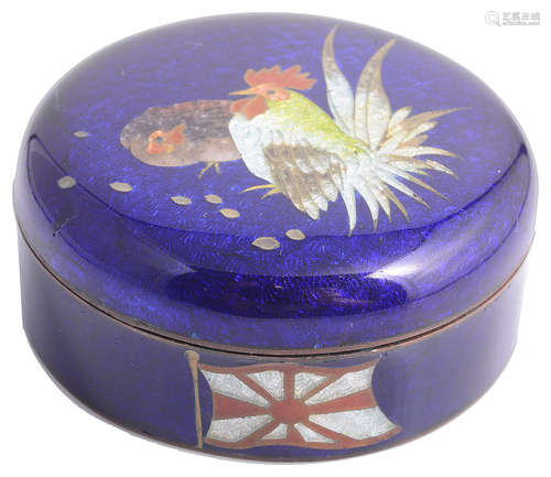 A Japanese Meiji Period wireless ginbari cloisonné box