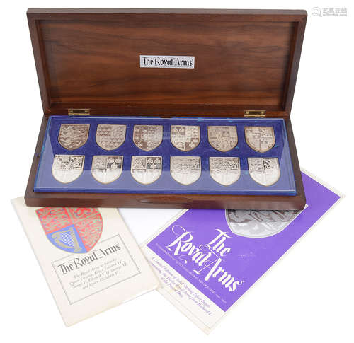 Limited ed. set of 12 sterling silver ingots commemorating Twelve Royal Arms Richard I to Present