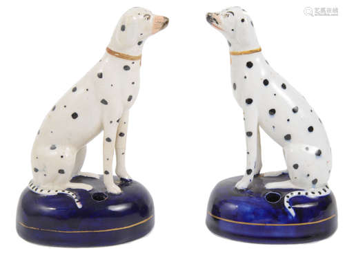 A pair of late 19th century Staffordshire Dalmatians