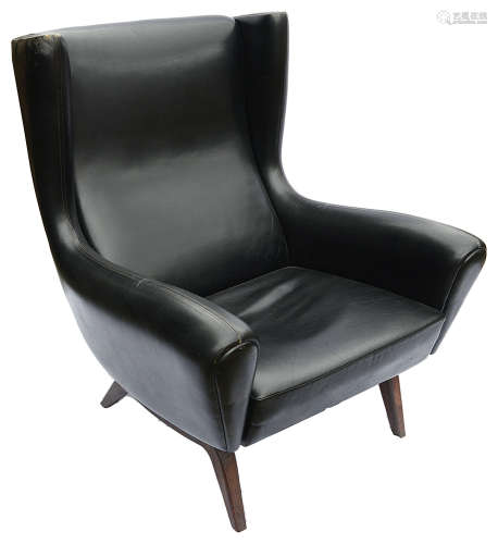 Illum Wikkelso (1919-99) for Soren Willadsen Model 110 wingback lounge chair c.1960