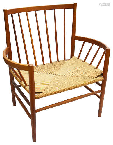A Danish Jorgen Baekmark for FDB Mobler J82 oak lounge chair c.1963