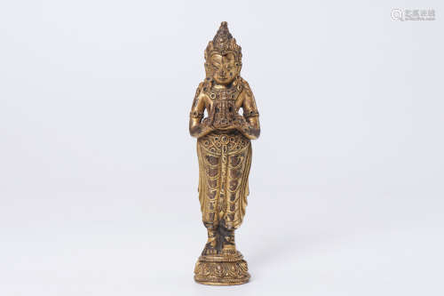 A Chinese Gilt Bronze Buddha