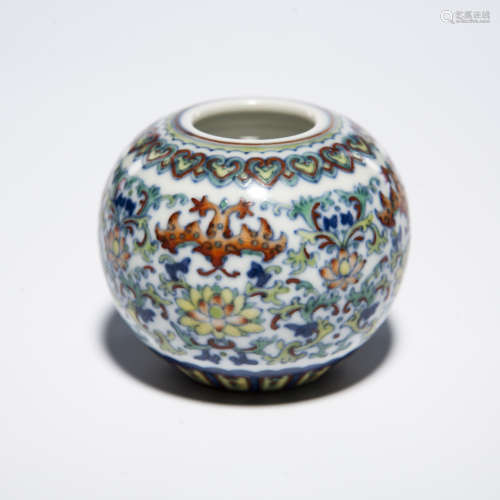 A Chinese Dou-Cai Porcelain Water Pot