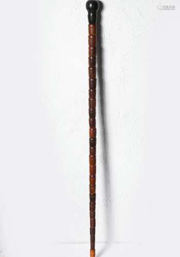 A Chinese Carved Antelope Horn Stick