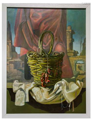Saro Tricomi (Catania 1937). Still Life. 80cm x 60cm, oil paint on canvas. Signed don the back
