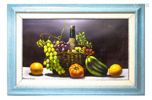 Maxmilian Ciccone (1972, Catanzaro). Still Life, “September”, 40cm x 70cm, oil paint on canvas