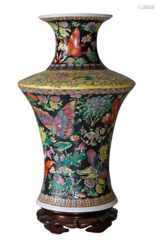 Double cylinder vase. China, 20th century. H Cm 42