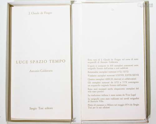 Calderara Antonio (Abbiategrasso 1903- 1978 Lago d'Orta). “Light Space Time”, poetries books with