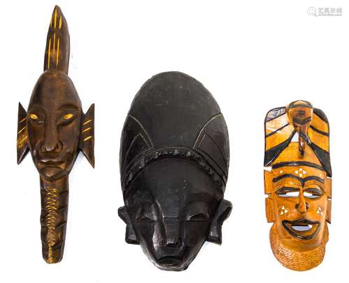 Three African masks