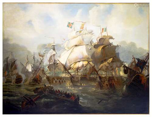 Philip James de Loutherbourg (1740, Strasbourg- 1812, Chiswick, London). Battle between the