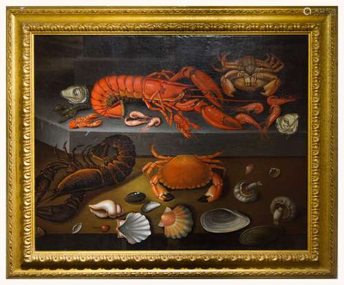 Flemish stil life, 1630 cc. Shellfishes. 71x86 oil paint on canvas.