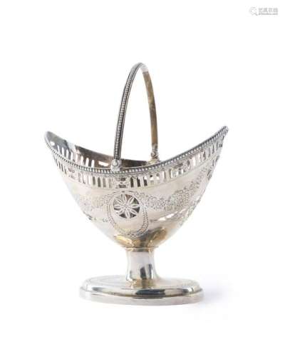 An English George III sterling silver basket