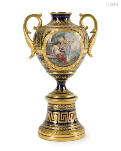 A Royal Vienna-style urn