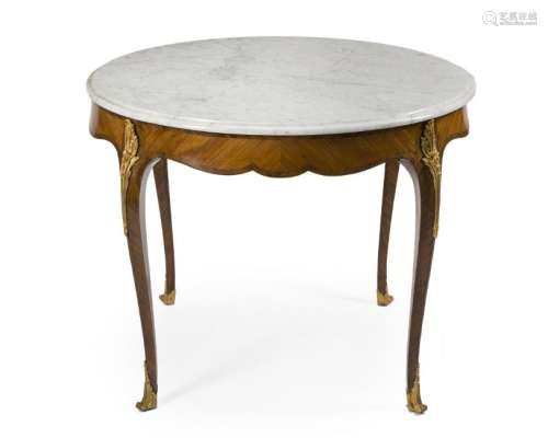 A French marble-topped table