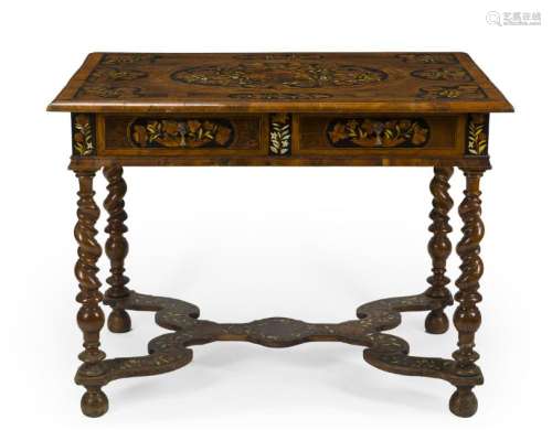 A William and Mary-style marquetry inlaid table