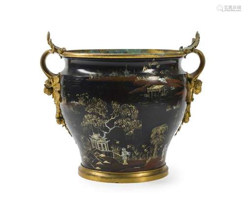 A Christofle gilt bronze jardinière