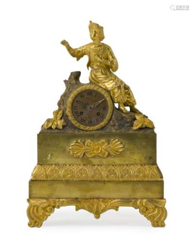 An ormolu Orientalist figural clock