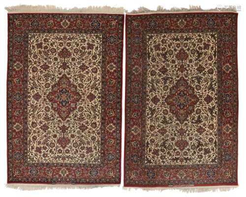 A pair of Asfahan rugs