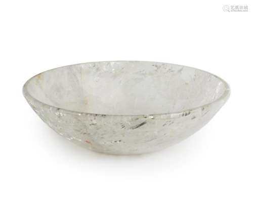 A rock crystal centerpiece bowl