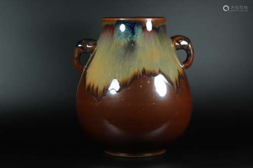 A Chinese Purple andgoldenglazed Porcelain Vase