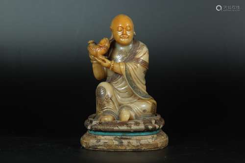 A Chinese Carved Shoushan Buddha