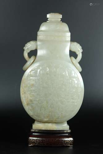 A Chinese Carved Jade Vase