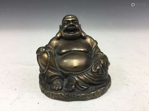 Chinese bronze laughing Buddha.