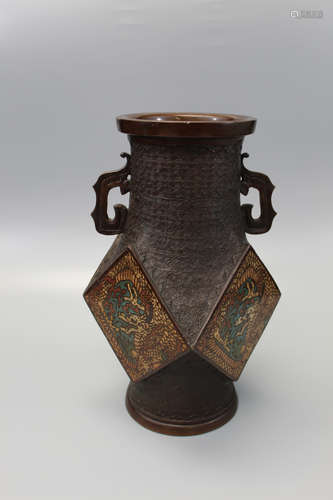 Japanese cloisonne vase.