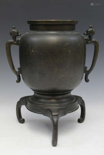 Japanese bronze incense burner.