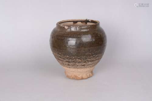 A Chinese Brown Glazed Porcelain Jar