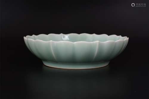 A Chinese Sky-Blue Glazed Porcelain Plate