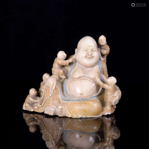 A Chinese Carved Shoushan Buddha