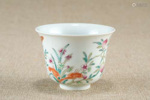 A Chinese Famille-Rose Porcelain Cup