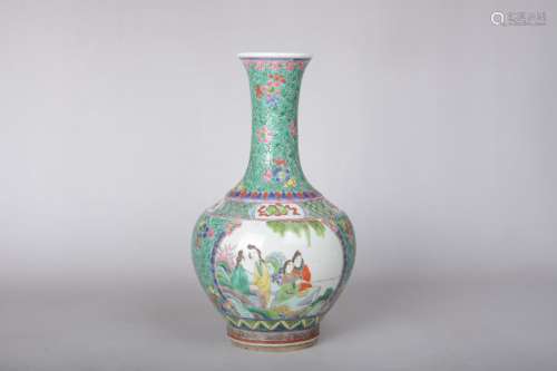 A Chinese Turquoise Glazed Porcelain Vase